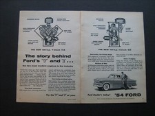 1954 Ford The Story Behind Fords Y And I V8 And Six Engines--orig 54 Ad
