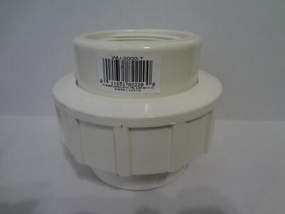 NDS WU-2000-T PVC Pipe Fitting, 2'' Slip Union, Schedule 40, EPDM O-ring, White