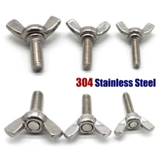 M4/M5/M6 Wing Thumb Screws Hand Twist Butterfly Bolts 304 Stainless Steel 