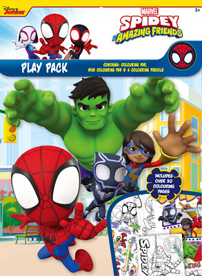 Spidey & Friends Spielpaket Malbuch Activity Set & Stifte Spiderman Hulk