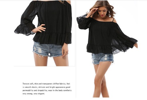 Chiffon White Wavy Edge Tank Top Semi Sheer Loose Flowy Flopper Shirt - Picture 9 of 9