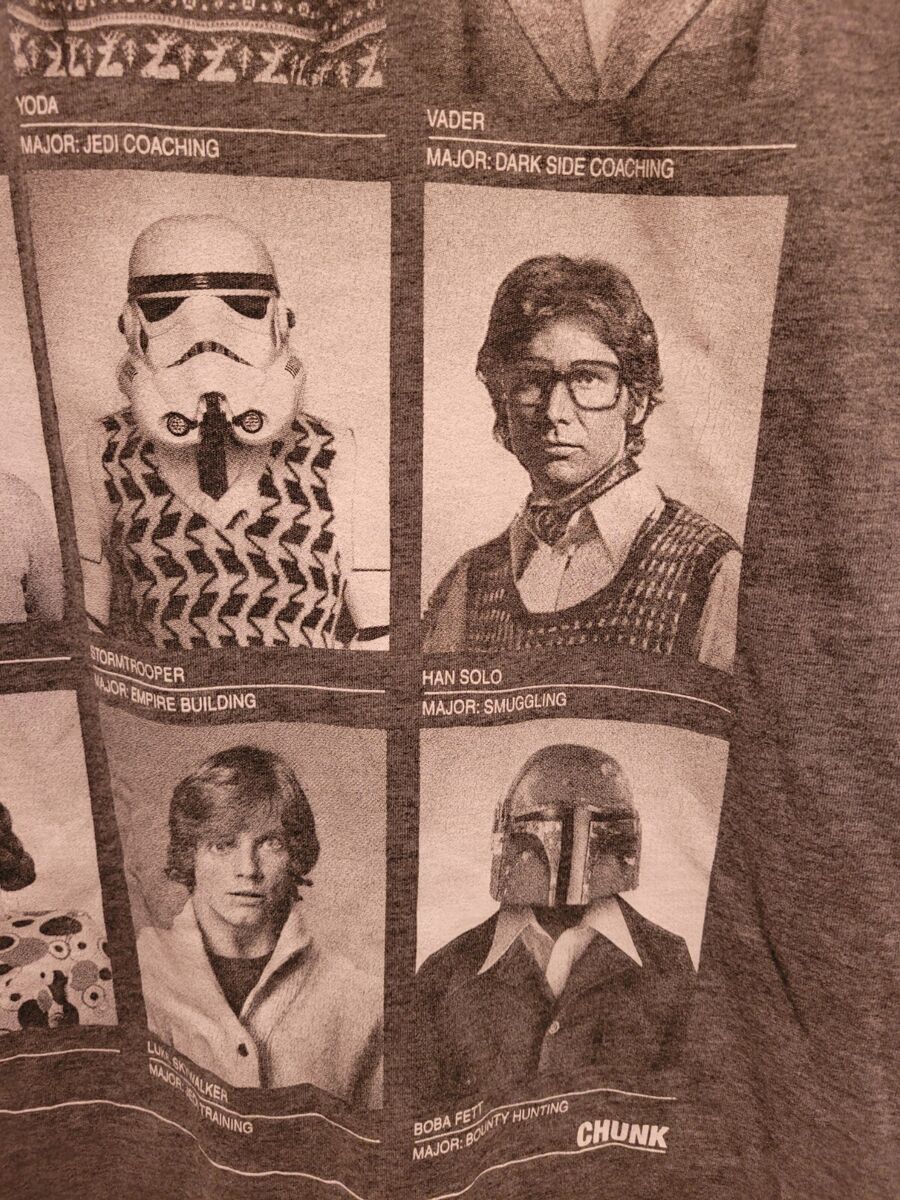 Chunk Clothing Star Wars Print Crew T-Shirt 2XL Gray | eBay Chunk Clothing Star Wars Print Crew T-Shirt 2XL Gray | eBay