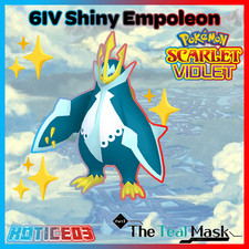 ✨Shiny Empoleon 6IV✨ Pokemon Scarlet & Violet 🚀🚀Fast🚀🚀 Teal Mask DLC