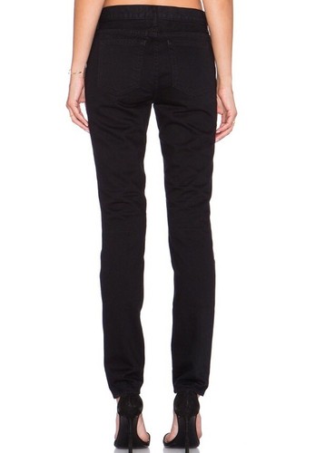 Wang 002 Denim X Alexander Black Tapered Leg Sit Low Relaxed Fit Women 25 $240 - Picture 3 of 12
