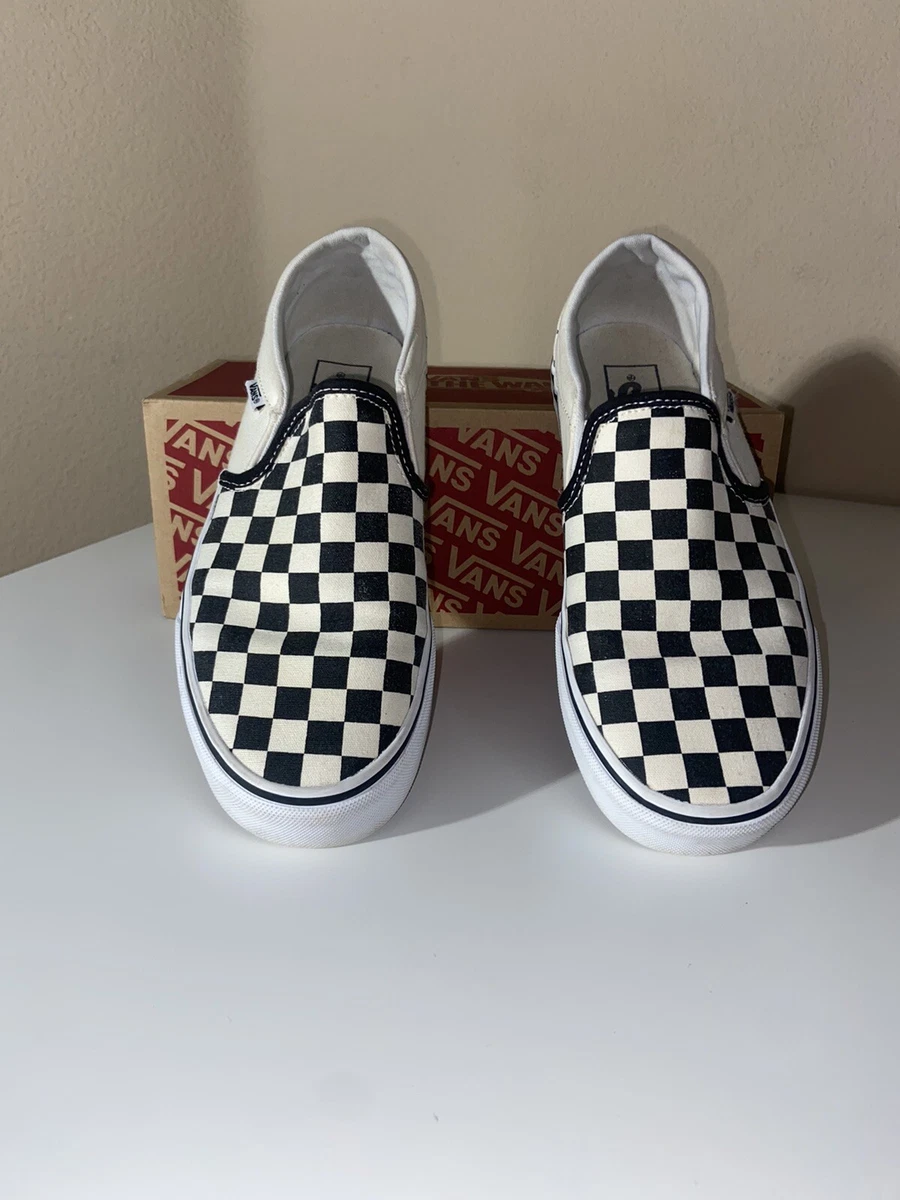 Womens Size 8 Vans Checkerboard Slip Ons eBay