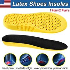 Latex Shoe Insoles Orthotic Heel Arch Support Plantar Fasciitis Flat Feet Sport