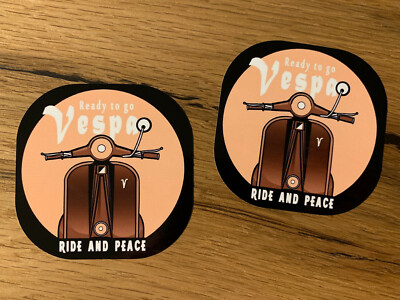 2x VESPA Aufkleber GTS 125 300 Super Custom Roller Vintage Italien Retro #494
