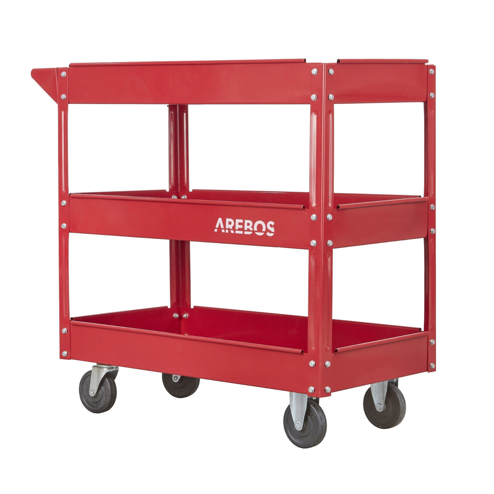 AREBOS Werkstattwagen Montagewagen Multifunktionaler Rollwagen mit 3 Etagen