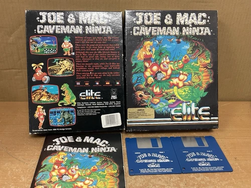 Joe & Mac Caveman Amiga Commodore Ninja Boxed Video Game