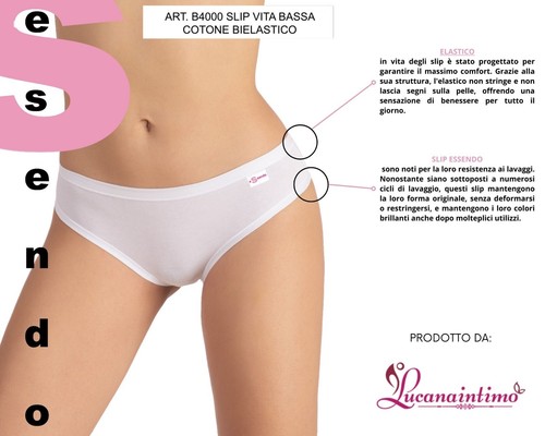 9 Mutande Donna Slip Donna in cotone Bielastico Essendo B4000 (mod. Liabel) - Picture 2 of 11