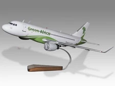 Airbus A320 Green Africa Version1 Desk Wood Airplane New Model Small Scale 1/130