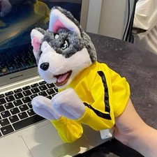 Kung Fu Action Husky Hand Puppet - Soundable Plush Toy for Kids Playtime