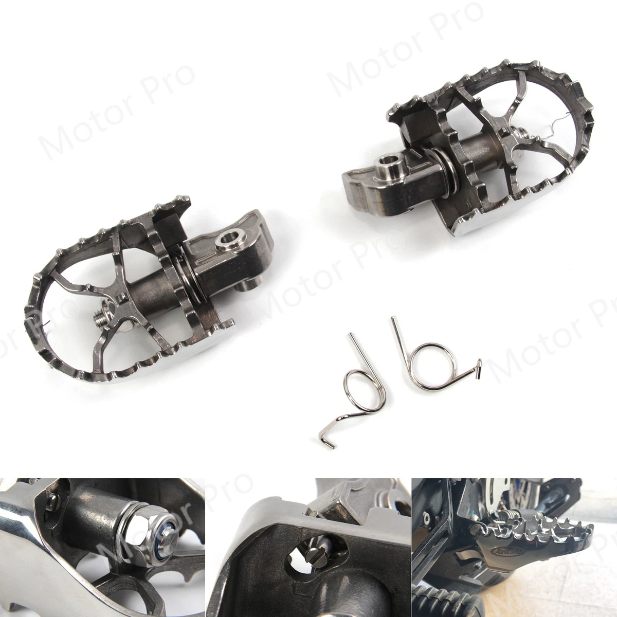 Repose-Pieds TARAZON CNC Aluminium Extra-Larges Pour BMW F650GS F700GS F800GS R1200GS R1250GS – Confort & Grip Ultime