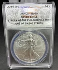 2015-(P) American Silver Eagle $1 ANACS MS69 "Struck at the Philadelphia Mint"