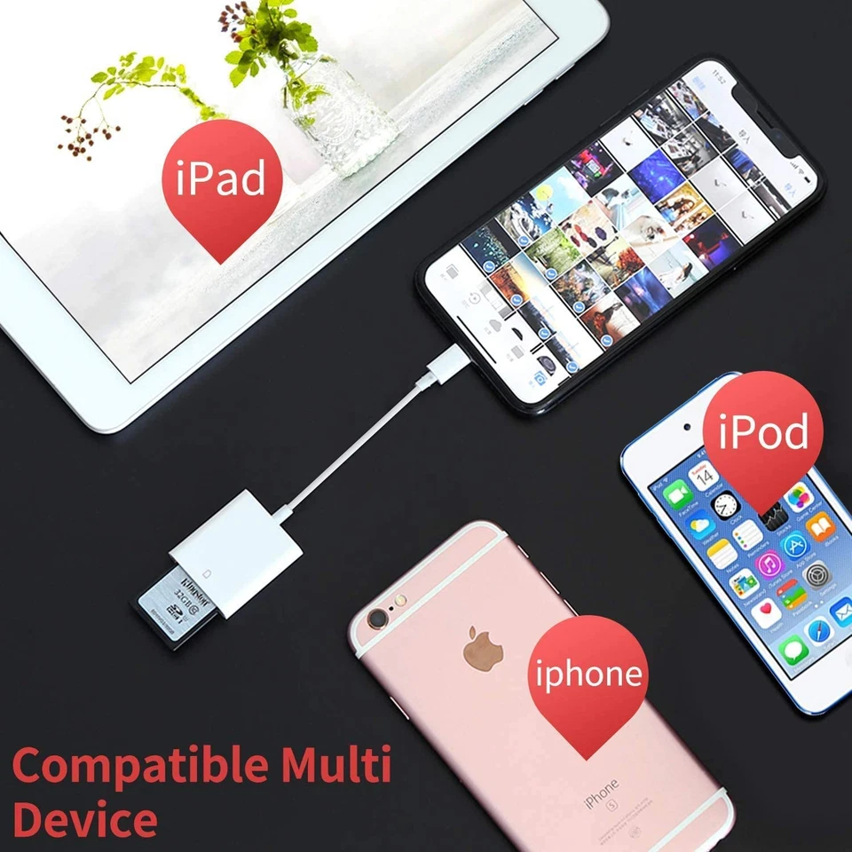Apple Mfi Certified Lightning to SD Card Camera Reader for Iphone Ipad, FUHAYA S - Image 4 of 4