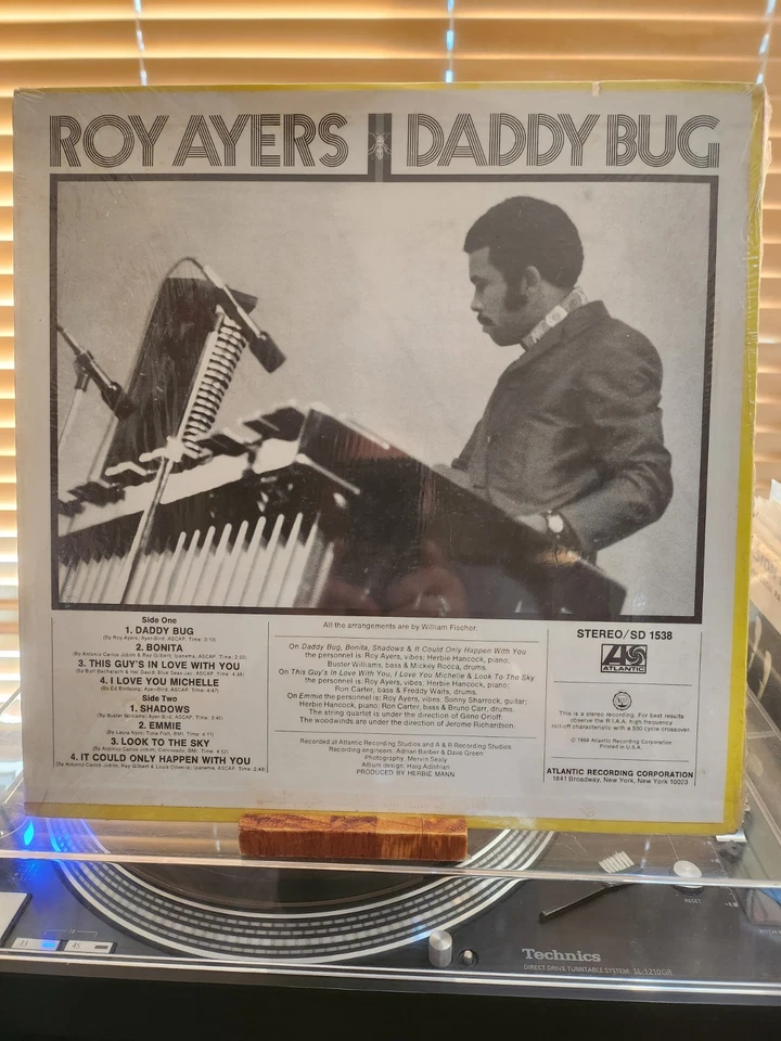 Roy Ayers, Daddy Bug, 1969 1-й Atlantic стерео, SD-1538, VG +/VG + - Изображение 2 из 4