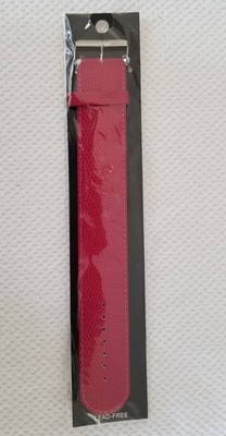 NIP 29mm 1 Piece Embossed Red Faux Leather Watch Band 8.5'' Total Length