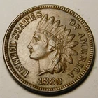 1880 Indian Head Cent XF-AU  "As Pictured  Not Cleaned"