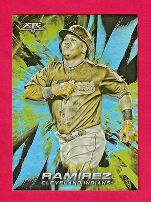 JOSE RAMIREZ 2018 Topps Fire Baseball GOLD MINTED #138 Cleveland Indians