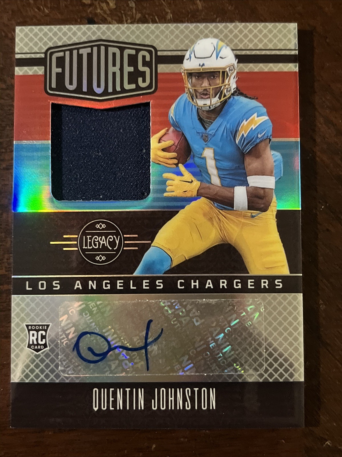 Quentin Johnston Panini Legacy Futures Patch Autograph #FAPS8 Base