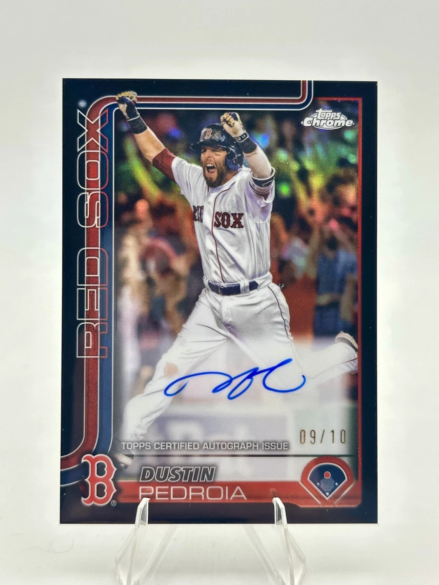 Topps Dustin Pedroia Autographed Baseball Sports Trading Cards