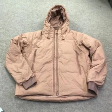 The Arrivals Jacket Mens Large Tan Hooded Puffer Quilted Insulated Coat