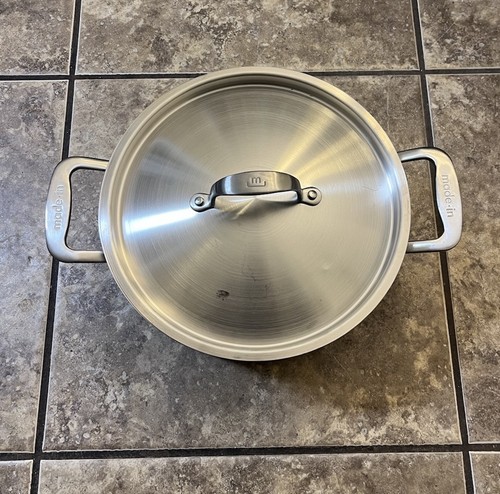 Made-In Cookware 8 QT Stock Pot Stainless Clad w/ Lid Made In Brand Italy 8qt