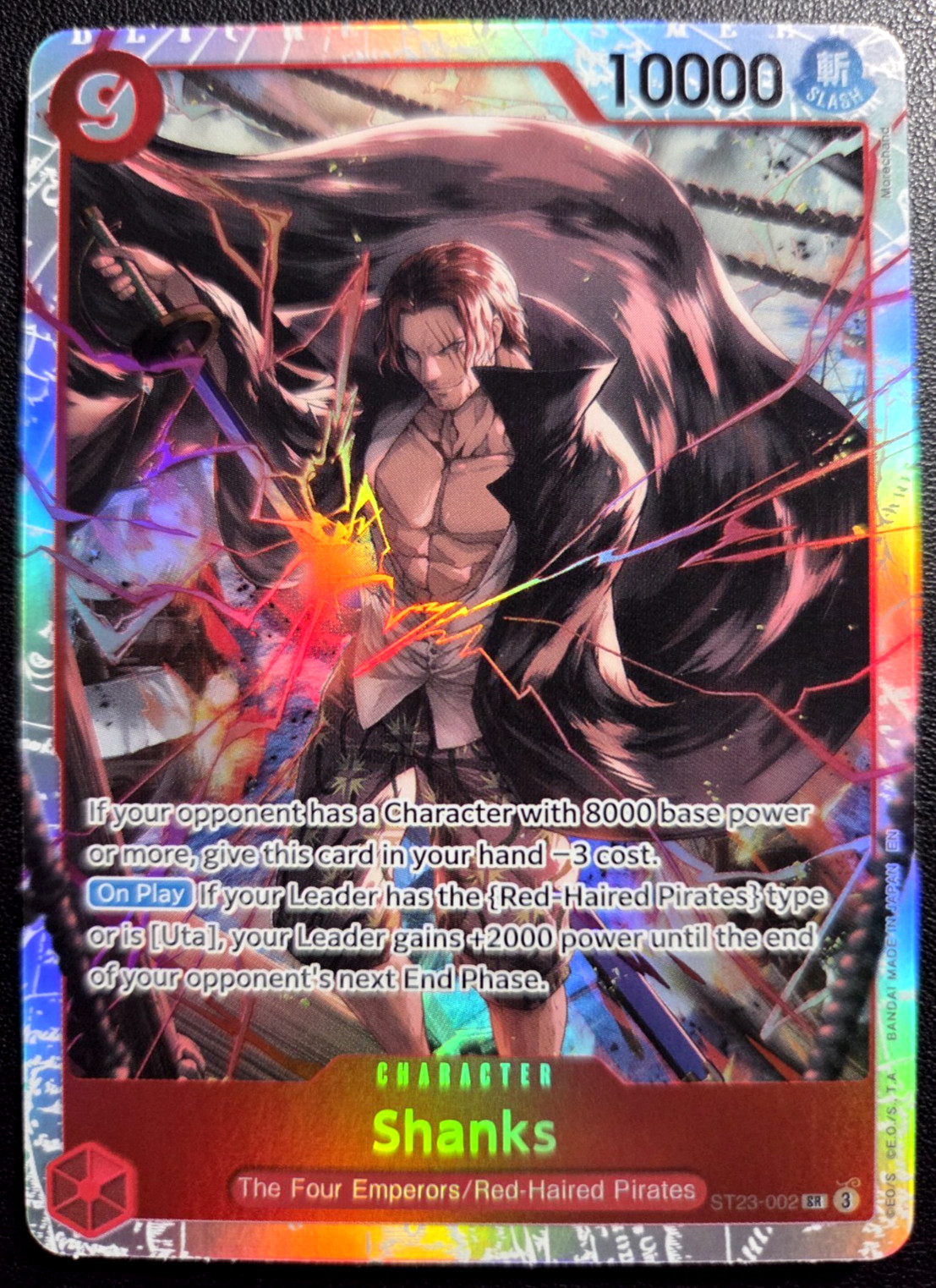 Shanks ST23-002 SR ONE PIECE Tcg Card Game NM RED