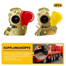 Kupplungskopf Rot&Gelb M16 mit Ventil für LKW NFZ Traktor Zugmaschine Druckluft