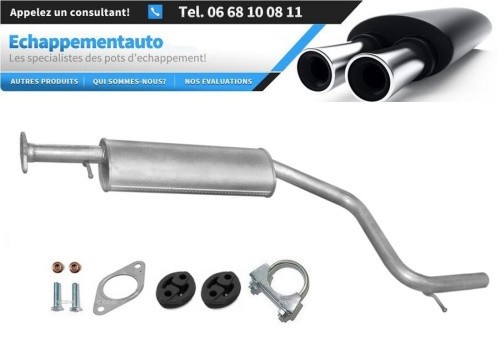 Silencieux central pour Ford Mondeo Mk3 1.8 et 2.0 essence versions 2000 à 2007 Échappement d'origine