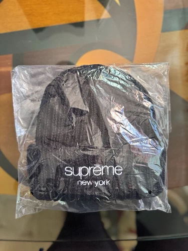 Supreme FW24 Classic Logo gros bonnet côtelé noir taille unique neuf 100% authentique