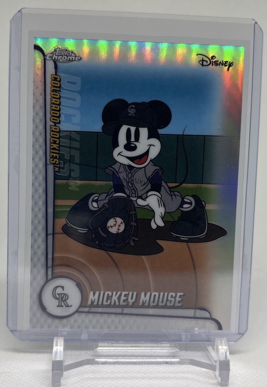 2025 Topps Chrome Update Mickey & Friends #MLBA-5 Mickey Mouse Colorado Rockies