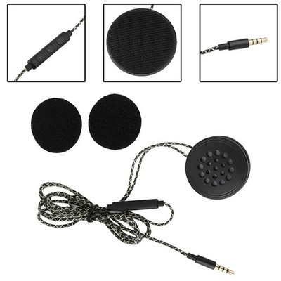 Helm Headset 35g schwarz Kabellänge 1,2m für MP3 Computerausrüstung Brandneu