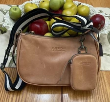 American Leather Co. Julia Baguette W Shoulder Strap Tan Light Brown