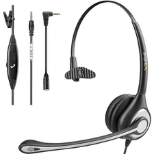 Wantek Cell Phone Headset with Microphone Noise Cancelling