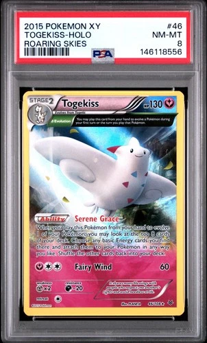 2015 POKEMON XY ROARING SKIES #46 TOGEKISS-HOLO PSA 8