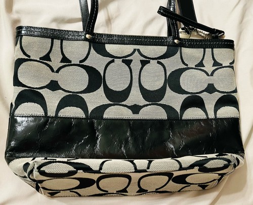 COACH F0868-12429 SIGNATURE STRIPE TOTE BAG Black - Bild 8 von 11