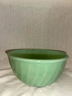 Vintage Fire King Jadeite Swirl Bowl Anchor Hocking 7" Diameter