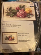 DIMENSIONS NEEDLE CRAFTS- Cross Stitch Kit- ROSE CUTTINGS #13720  Brand New
