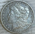 1886 Morgan Silver Dollar Uncertified Circulated Condition