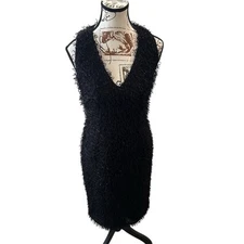 NWT W by Worth Black Sleeveless Knee Length Dress Sz 2 Orig $348