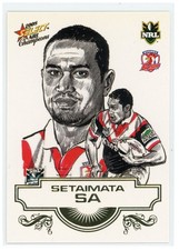 2008 Select Champions Setaimata Sa (Roosters) SKETCH NRL Card # SK28