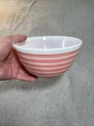 Vintage PYREX 402 Pink Stripe 1 1/2 Quart Bowl, Read Description