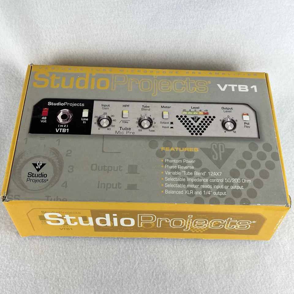 Studio Projects VTB1 Tube Mic Preamp with Power Supply Preamplifier Box Manual - Image 3 of 4