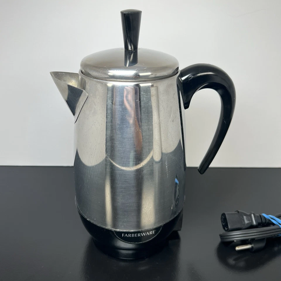 Coador de café elétrico Farberware FCP280 aço inoxidável testado automaticamente - Imagem 2 de 4