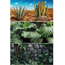 3 Pcs Reptile Background for Terrarium 40 Gallon, Bearded Dragon Tank Background