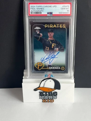 2024 Topps Chrome Update Paul Skenes Refractor Auto #RAPS RC PSA 10 Pirates (C)