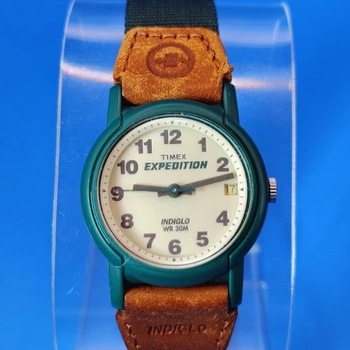 Vintage 1997 Timex Expedition Indiglo 25mm Women's Quartz Field Watch Restored