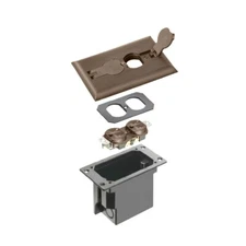 *OPEN BOX* Arlington® ARLFLBRF101BR Non-Metallic Floor Box, Brown