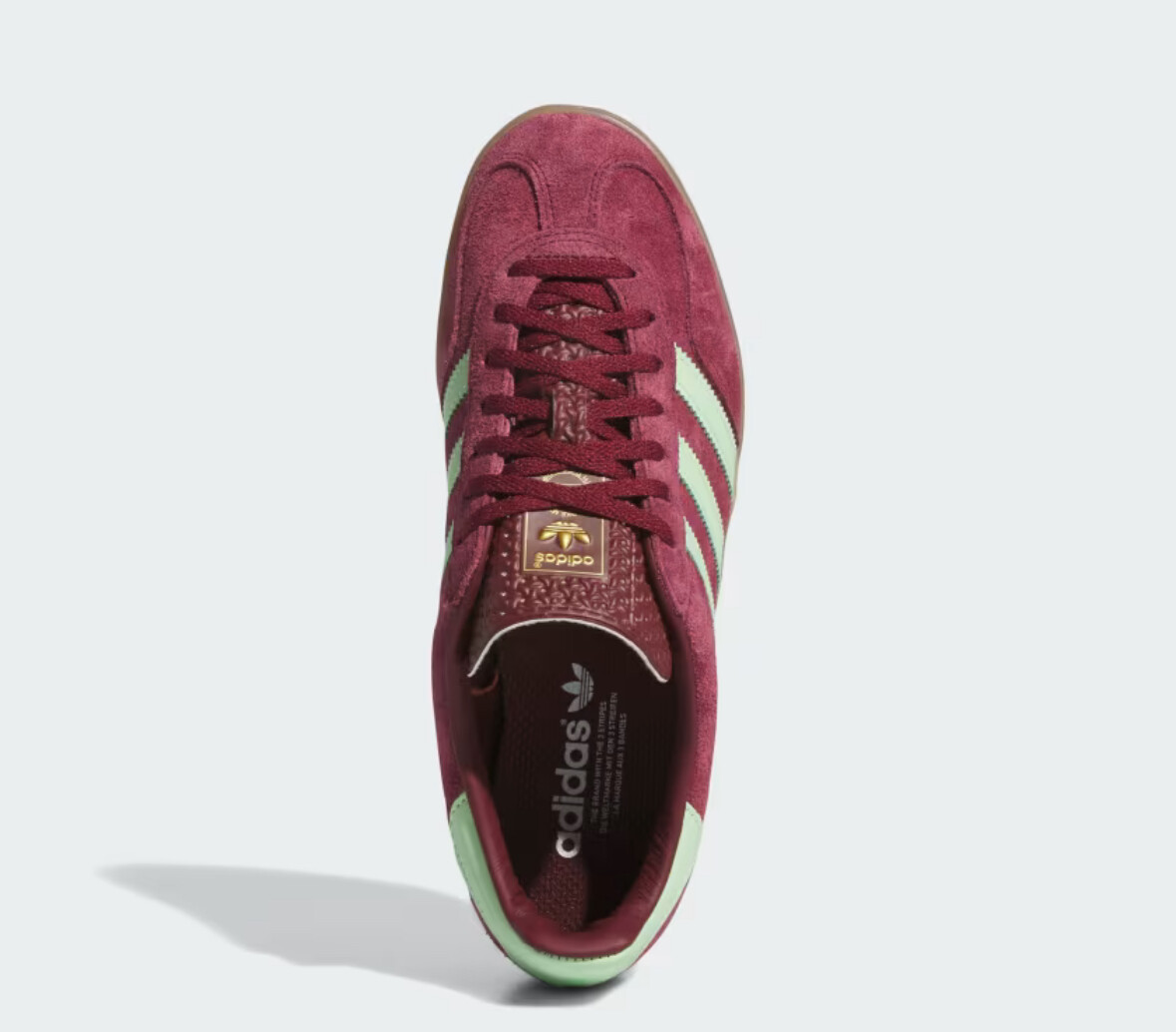 ★【Adidas 】 Gazelle Indoor Shadow Burgundy★ Adidas Gazelle Indoor Shoes Shadow Red / Semi Green Spark